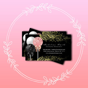 Carte De Visite Cakepops au Chocolat Pailletés Décorateur de Gâtea