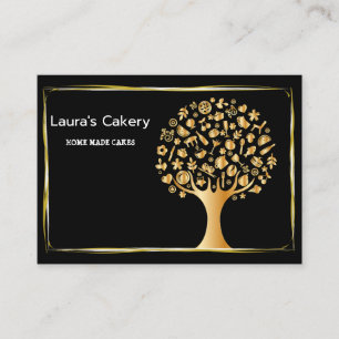 Carte De Visite Cakes & Sweets Accueil Boulangerie Laisser l'or B
