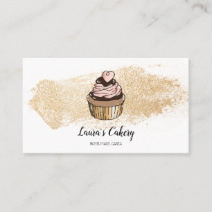 Carte De Visite Cakes & Sweets Cupcake Accueil Boulangerie Laisser