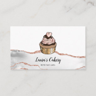 Carte De Visite Cakes & Sweets Cupcake Accueil Boulangerie Laisser