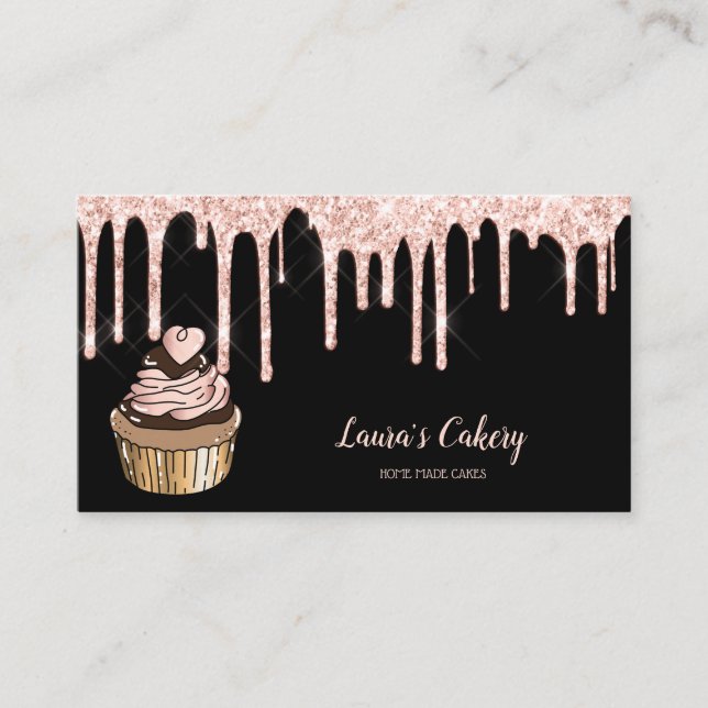 Carte De Visite Cakes & Sweets Cupcake Accueil Boulangerie Laisser (Devant)