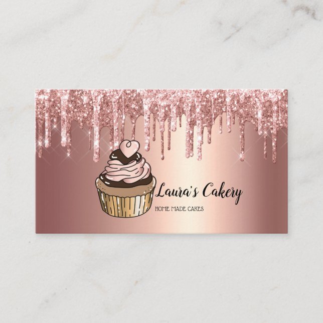 Carte De Visite Cakes & Sweets Cupcake Accueil Boulangerie Laisser (Devant)