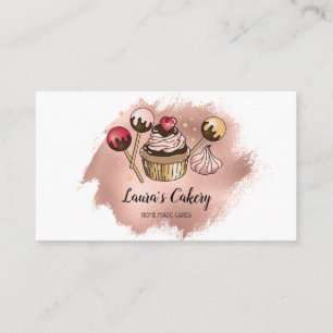 Carte De Visite Cakes & Sweets Cupcake Accueil Boulangerie Laisser