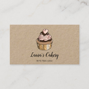 Carte De Visite Cakes & Sweets Cupcake Accueil Boulangerie Laisser