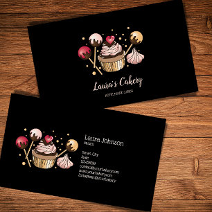 Carte De Visite Cakes & Sweets Cupcake Accueil Boulangerie Laisser