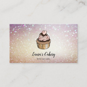 Carte De Visite Cakes & Sweets Cupcake Accueil Boulangerie Laisser