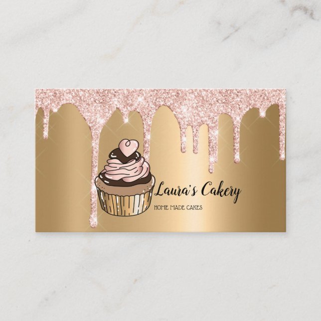 Carte De Visite Cakes & Sweets Cupcake Accueil Boulangerie Laisser (Devant)