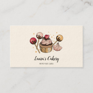 Carte De Visite Cakes & Sweets Cupcake Accueil Boulangerie Laisser