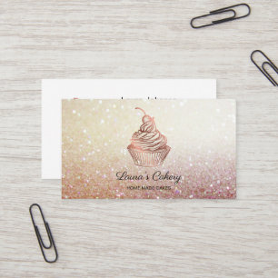 Carte De Visite Cakes & Sweets Cupcake Accueil Boulangerie Rustiqu