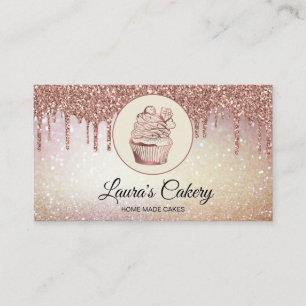 Carte De Visite Cakes & Sweets Cupcake Accueil Boulangerie Rustiqu