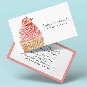 Carte De Visite Cakes & Sweets Cupcake Boulangerie Pâtisserie Chef