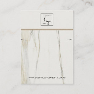 CARTE DE VISITE CALACATTA MARBRE TEXTURE COULEUR BRACELET AFFICHAG