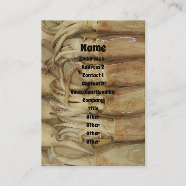 Carte De Visite Calamari (Devant)