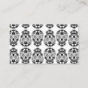Carte De Visite Calavera sucre crâne bonbon_floral mexicaine cala