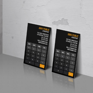 Carte De Visite Calculateur comptable Conseiller financier