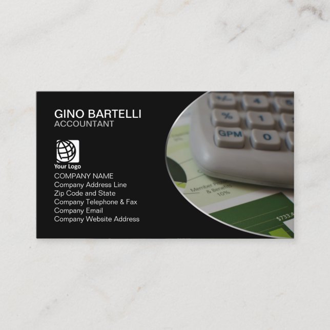 Carte De Visite Calculatrice de comptabilité financière (Devant)