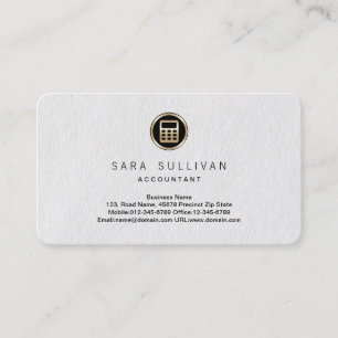 Carte De Visite Calculatrice Icon Comptable Premium BusinessCard