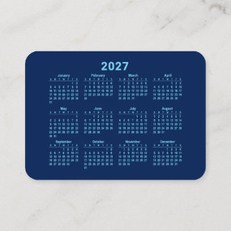 Carte De Visite Calendrier 2027