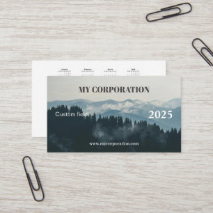 Carte De Visite Calendrier des parcs paysagers de montagne 2025