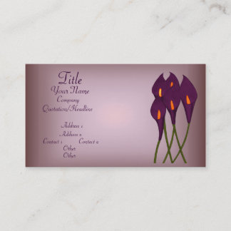 Carte De Visite Calla Lilies (Violet)