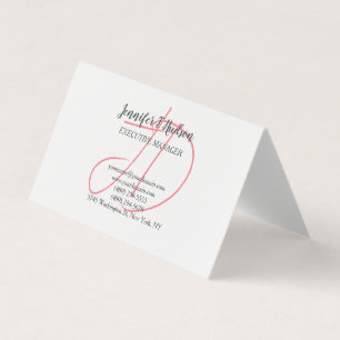 Carte De Visite Calligraphie classique tendance monogramme