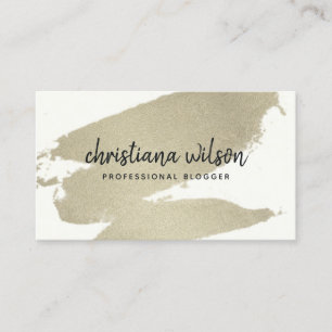 CARTE DE VISITE CALLIGRAPHIE DE L'ÉLÉGANT FOIL D'ARGENT BRUSH NO