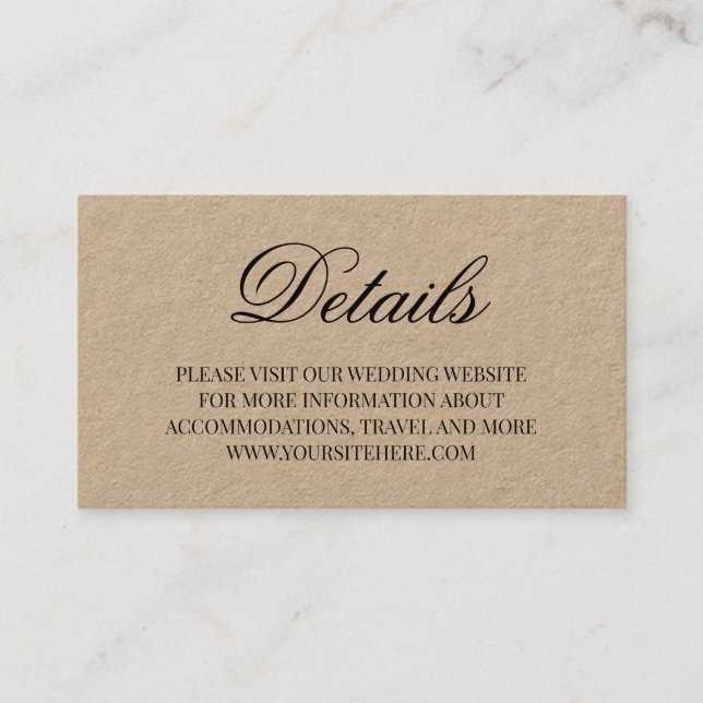 Carte De Visite Calligraphie de mariage avec écriture fantaisie su (Devant)