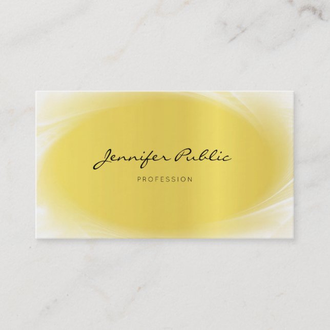 Carte De Visite Calligraphie élégante professionnelle tendance or  (Devant)