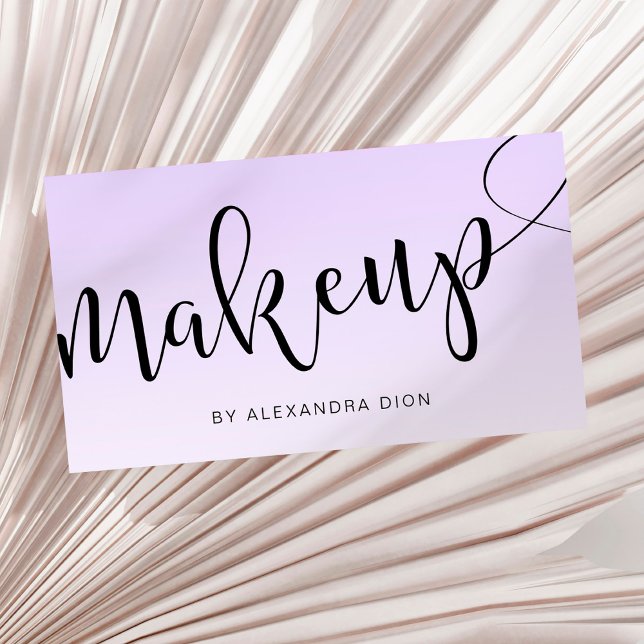 Carte De Visite Calligraphie manuscrite simple lavande (Créateur téléchargé)