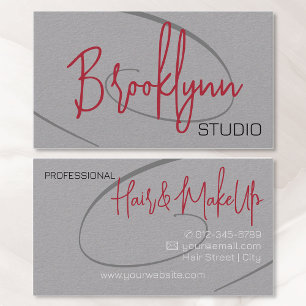Carte De Visite Calligraphie Moderne Professionnel Studio Coiffeur