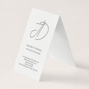 Carte De Visite Calligraphie tendance monogramme de script classiq