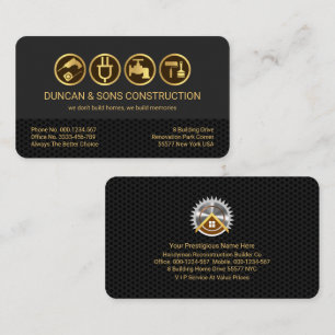 Carte De Visite Calques en maille gris noir fil, outils manuel