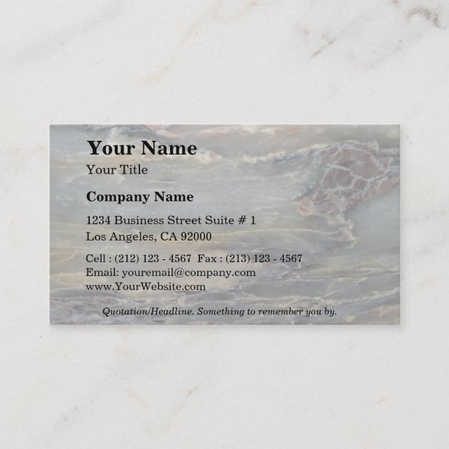 Carte De Visite Calques Rock Solid Earth (Devant)