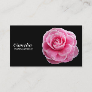 Carte De Visite Camelia rose - Noir