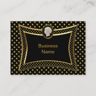 Carte De Visite Cameo Black Gold Spot Élégant Entreprise