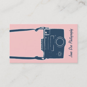 Carte De Visite Camera Business, Pink Photographie Antique Film