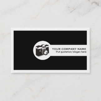 Carte De Visite Caméra Photographe noir et blanc