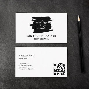 Carte De Visite Caméra professionnelle de photographie simple Code