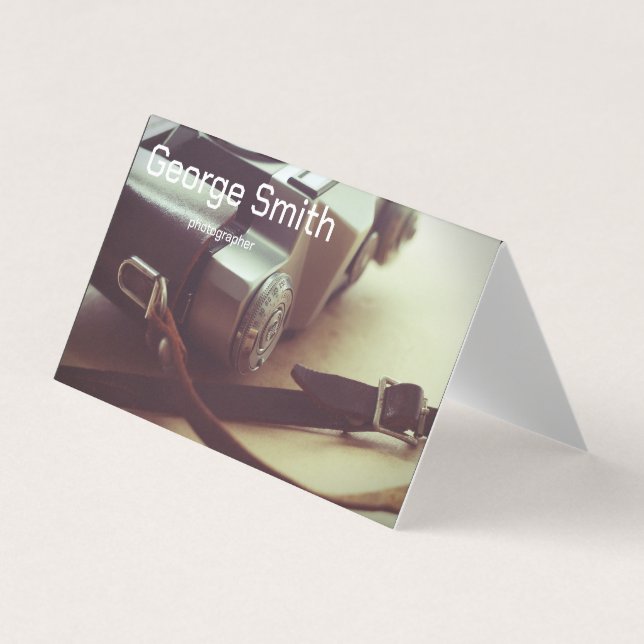 Carte De Visite Caméra rétro (Devant)