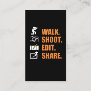 Carte De Visite Cameraman Dire marcher tirer modifier partager Fun