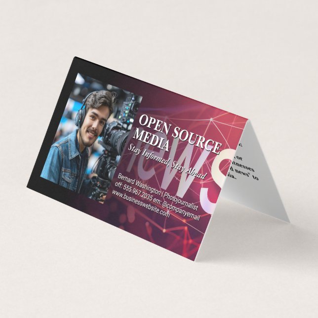 Carte De Visite Caméraman sur Studio Set (Devant)