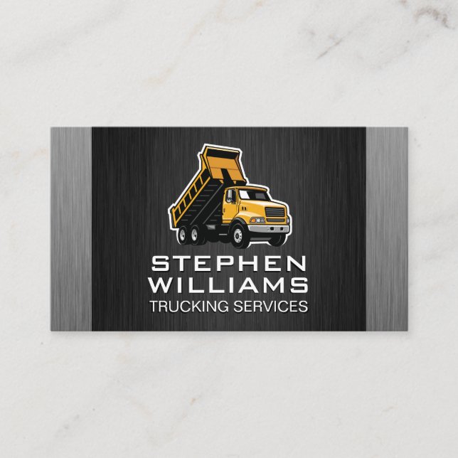 Carte De Visite Camion à benne de construction | Bâtisseurs (Devant)