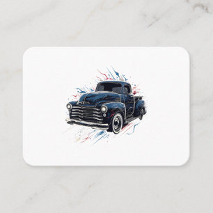 Carte De Visite Camion Ancien Vintage Classique École Américaine P