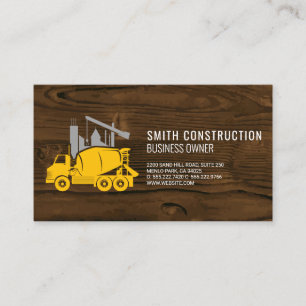 Carte De Visite Camion ciment   Développement immobilier   Constru