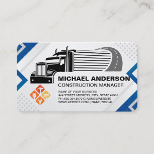 Carte De Visite Camion de construction Outils de cols bleus