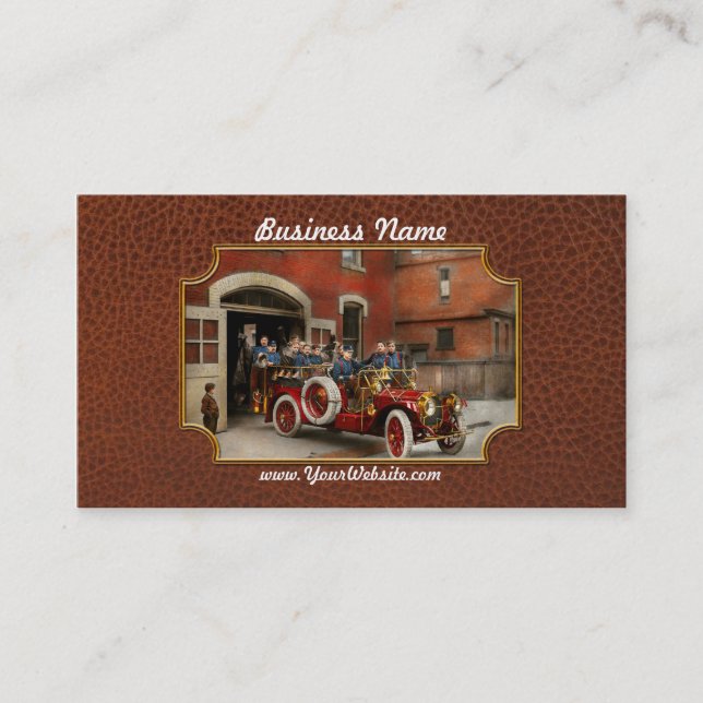 Carte De Visite Camion de pompiers - l'escadron 1911 de vol (Devant)