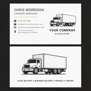 Carte De Visite Camion de services de messagerie 