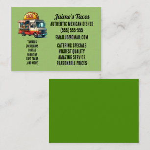 Carte De Visite Camion de tacos