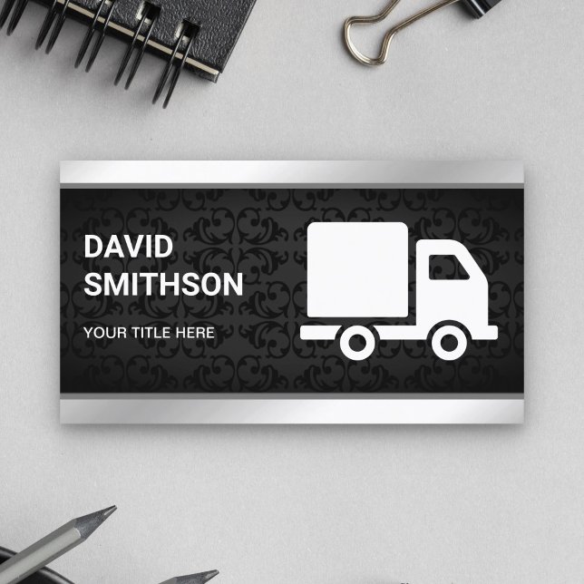 Carte De Visite Camion de Transport de Marchandises Logistiques en (Créateur téléchargé)