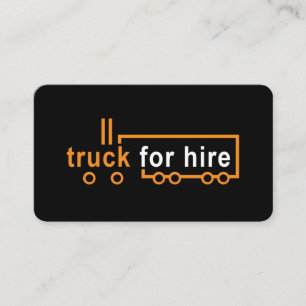 Carte De Visite Camion Professionnel Pour L'Embauchement Trucker S